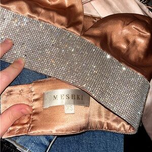 Meshki Copper Satin Top with Sparkling Band